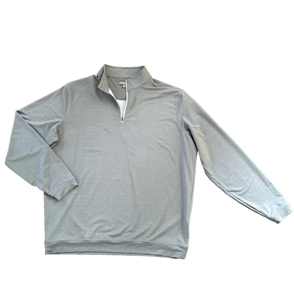 Peter Millar Golf 1/4 Zip Men 2XL Gray Performance Lightweight Stretch Pullover